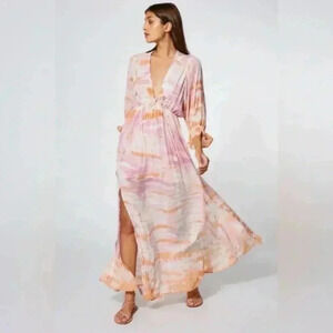 YFB Young Fabulous & Broke Sheena Tie Dye Maxi Dress Small